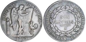 Ecu de 6 livres FRANCOISE - 1793 A (Paris) Ecu de 6 livres FRANCOISE - 1793 A (Paris)