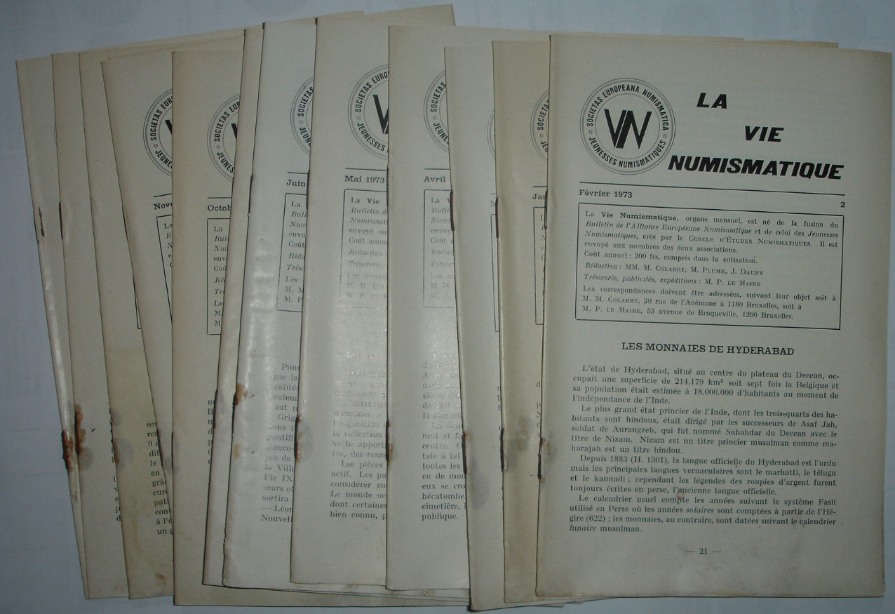 La vie numismatique (78 volumes) 1973 à 1983 La vie numismatique (78 volumes) 1973 à 1983