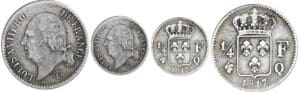 1/4 de franc Louis XVIII au buste nu - 1817 Q (Perpignan) 1/4 de franc Louis XVIII au buste nu - 1817 Q (Perpignan)