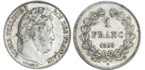 1 franc Louis-Philippe Ier tête laurée - 1835 K (Bordeaux) 1 franc Louis-Philippe Ier tête laurée - 1835 K (Bordeaux)