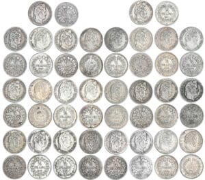 1/4 de franc Louis-Philippe Ier - Lot de 26 monnaies 1/4 de franc Louis-Philippe Ier - Lot de 26 monnaies