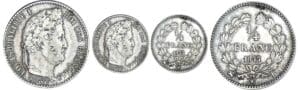 1/4 de franc Louis-Philippe Ier - 1833 B (Rouen) 1/4 de franc Louis-Philippe Ier - 1833 B (Rouen)