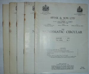 Spink & son LTD the numismatic circular (241 volumes) 1955 à 1977