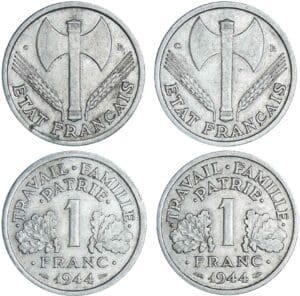 1 franc Bazor - 1944 C - petit c