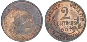 2 centimes Dupuis - 1907