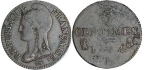 5 centimes Dupré - petit module - An 4 I (Limoges)