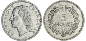 5 francs Lavrillier nickel - 1937