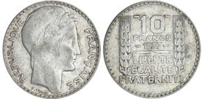 10 francs Turin argent - 1937