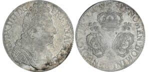 Louis XIV - Ecu aux 3 couronnes - 1709 S (Reims)