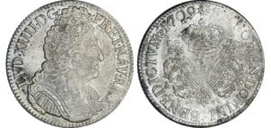 Louis XIV - Ecu aux 3 couronnes - 1709 V (Troyes)