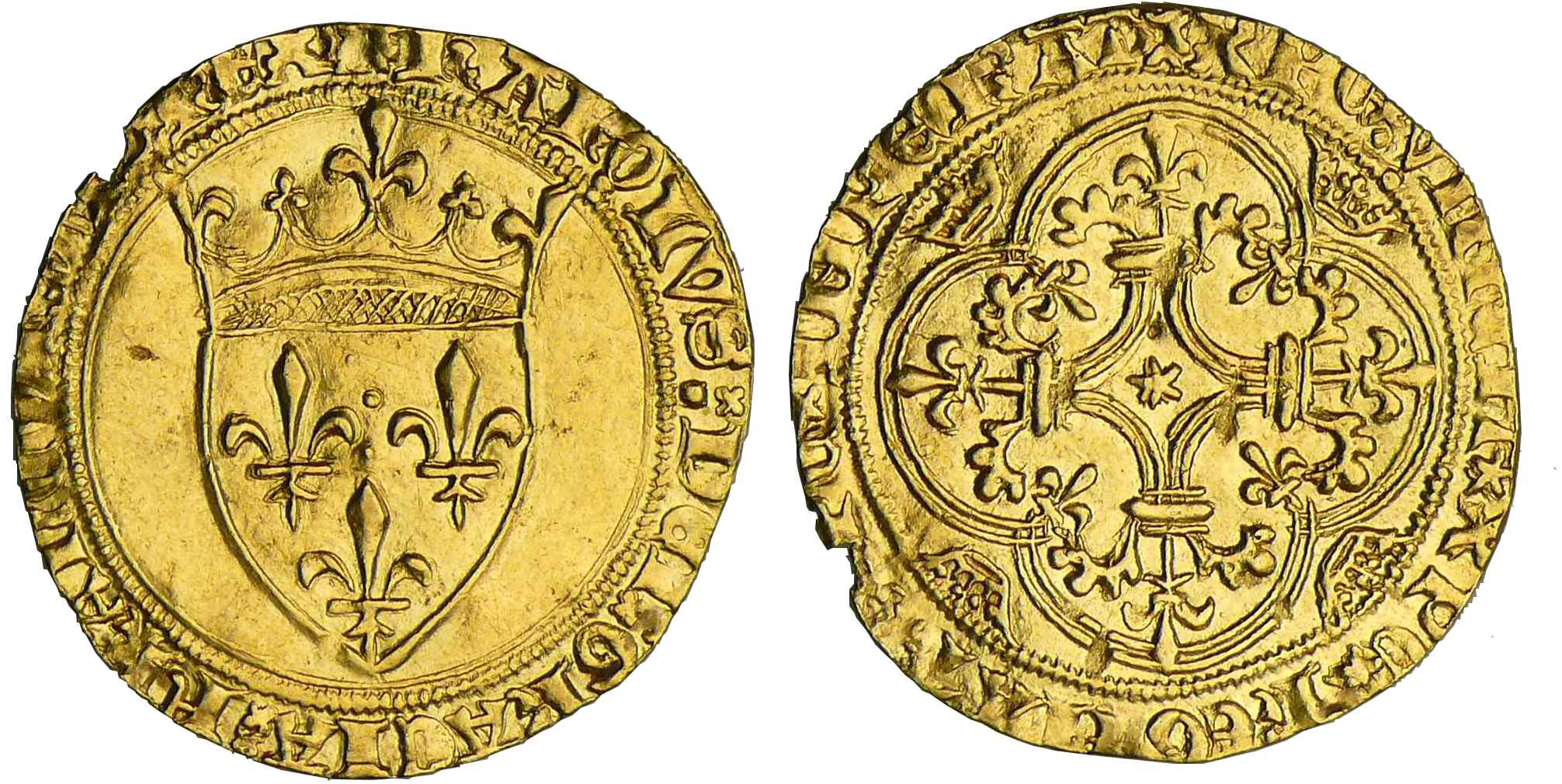 Charles VI - Ecu d'or à la couronne - 3ème émission - Montpellier Charles VI - Ecu d'or à la couronne - 3ème émission - Montpellier