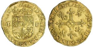 Flandre - Philippe II - Couronne d'or - Sd (Bruges) Flandre - Philippe II - Couronne d'or - Sd (Bruges)