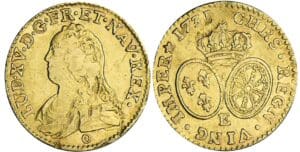 Louis XV - Louis d’or aux lunettes - 1731 E (Tours) 31 sur 30