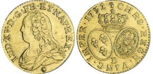 Louis XV - Louis d’or aux lunettes - 1732 D (Lyon)