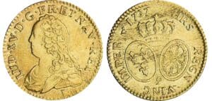 Louis XV - Louis d’or aux lunettes - 1737 9 (Rennes)