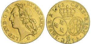 Louis XV - Louis d’or au bandeau - 1742 H (La Rochelle)