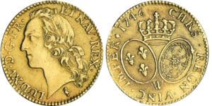 Louis XV - Louis d’or au bandeau - 1746 W (Lille)