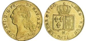 Louis XVI - Double louis d’or au buste nu - 1786 N (Montpellier) 1er sem