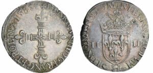 Henri III - Quart d'écu - 1582 H (La Rochelle)