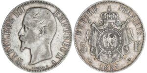 5 francs Napoléon III tête nue - 1857 A (Paris)