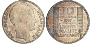 10 francs Turin argent - 1937