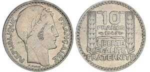 10 francs Turin à la grosse tête - 1946 rameaux longs