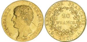 20 francs Bonaparte premier consul - An XI A (Paris) 20 francs Bonaparte premier consul - An XI A (Paris)