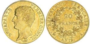 20 francs Bonaparte premier consul - An 12 A (Paris) 20 francs Bonaparte premier consul - An 12 A (Paris)