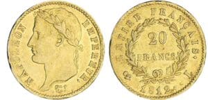 20 francs Napoléon revers empire - 1812 L (Bayonne) 20 francs Napoléon revers empire - 1812 L (Bayonne)