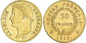 20 francs Napoléon revers empire - 1813 A (Paris)