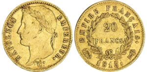 20 francs Napoléon revers empire - 1813 R (Rome)