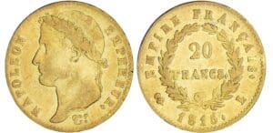 20 francs Napoléon - 100 jours - 1815 L (Bayonne)