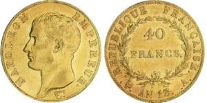 40 francs Napoléon Ier tête nue - An 13 A (Paris) 40 francs Napoléon Ier tête nue - An 13 A (Paris)