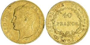 40 francs Napoléon Ier tête nue - 1806 I (Limoges) 40 francs Napoléon Ier tête nue - 1806 I (Limoges)