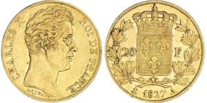 20 francs Charles X - 1827 A (Paris) 4 feuilles et demi 20 francs Charles X - 1827 A (Paris) 4 feuilles et demi