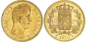 40 francs Charles X - 2ème type - 1830 A (Paris) 40 francs Charles X - 2ème type - 1830 A (Paris)