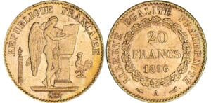 20 francs Génie - 1896 A (Paris) torche