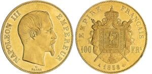 100 francs Napoléon III tête nue - 1858 A (Paris)