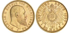 Allemagne - Wurzburg - Wilhelm II - 20 mark 1897 F Allemagne - Wurzburg - Wilhelm II - 20 mark 1897 F