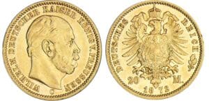 Allemagne - Prussie - Wilhelm I - 20 mark 1872 C Allemagne - Prussie - Wilhelm I - 20 mark 1872 C