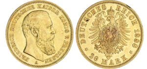 Allemagne - Prussie - Friedrich III - 20 mark 1888 A Allemagne - Prussie - Friedrich III - 20 mark 1888 A