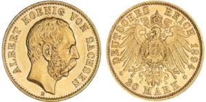 Allemagne - Saxe - Albert - 20 mark 1894 E