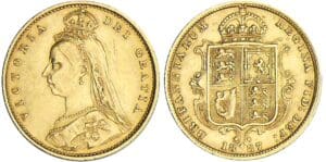 Grande-Bretagne - Victoria - 1/2 souverain 1887 Grande-Bretagne - Victoria - 1/2 souverain 1887