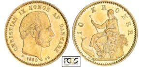 Danemark - Christian IX - 10 kroner 1890 CS Danemark - Christian IX - 10 kroner 1890 CS