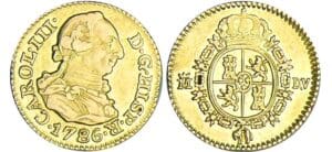 Espagne - Carlos III - 1/2 escudos 1786 M (Madrid) Espagne - Carlos III - 1/2 escudos 1786 M (Madrid)