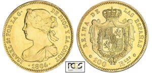 Espagne - Isabel II - 100 reales 1864 (Madrid) Espagne - Isabel II - 100 reales 1864 (Madrid)