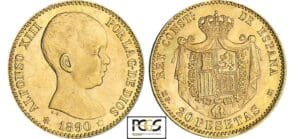 Espagne - Alfonso XIII - 20 pesetas 1890 * 90 (Madrid) Espagne - Alfonso XIII - 20 pesetas 1890 * 90 (Madrid)