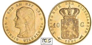 Pays-Bas - Wilhelmina - 10 gulden 1897