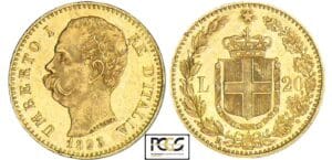 Italie - Umberto I - 20 lire 1893 R (Rome) Italie - Umberto I - 20 lire 1893 R (Rome)