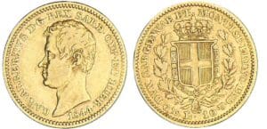 Italie - Sardaigne - Carlo Alberto - 10 lire 1844 (Gênes) Italie - Sardaigne - Carlo Alberto - 10 lire 1844 (Gênes)